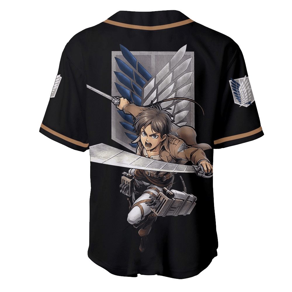 Attack On Titan Eren Yeager Baseball Jersey - Anime Fan Apparel For Men &amp; Women
