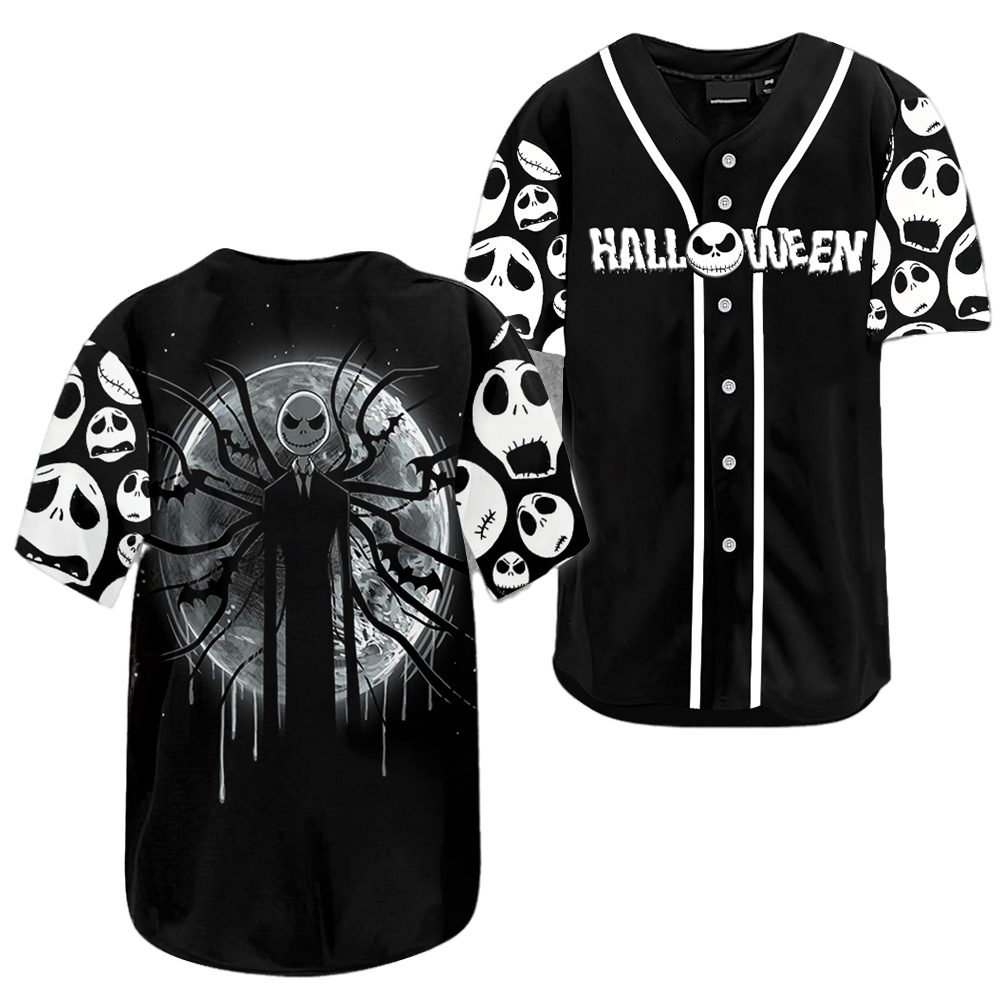 Spooky Halloween Baseball Jersey - Skeleton Print, Unisex, Perfect For Parties &amp; Cosplay