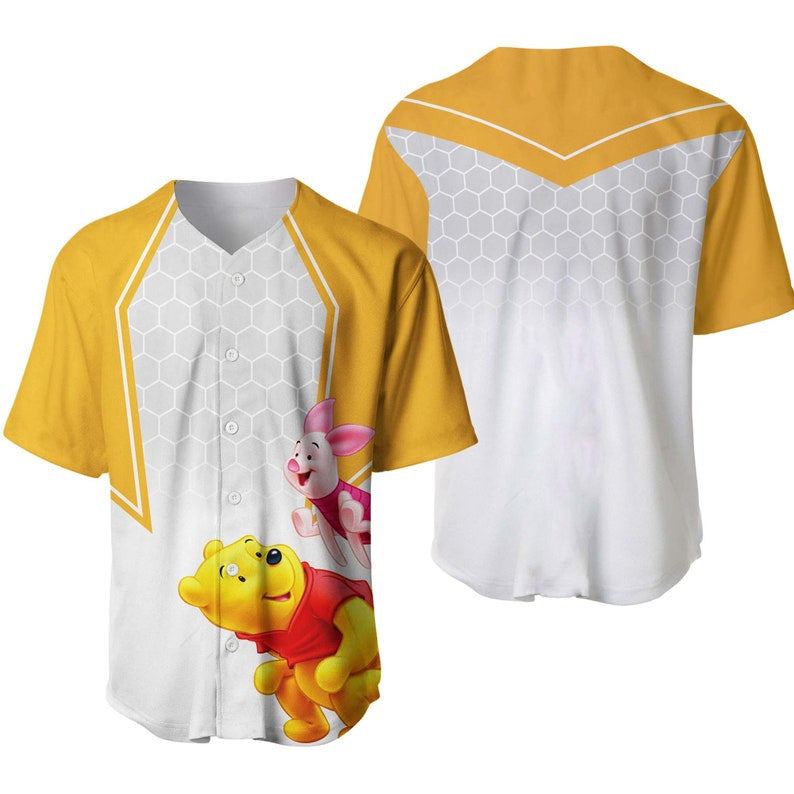 Fun Cartoon Character Baseball Jersey – Vibrant Honeycomb Design For Kids &amp; Adults