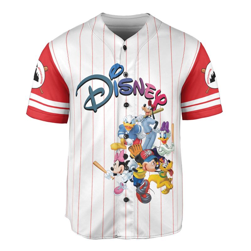 Disney Baseball Jersey - Classic Cartoon Characters Team Shirt For Kids &amp; Adults
