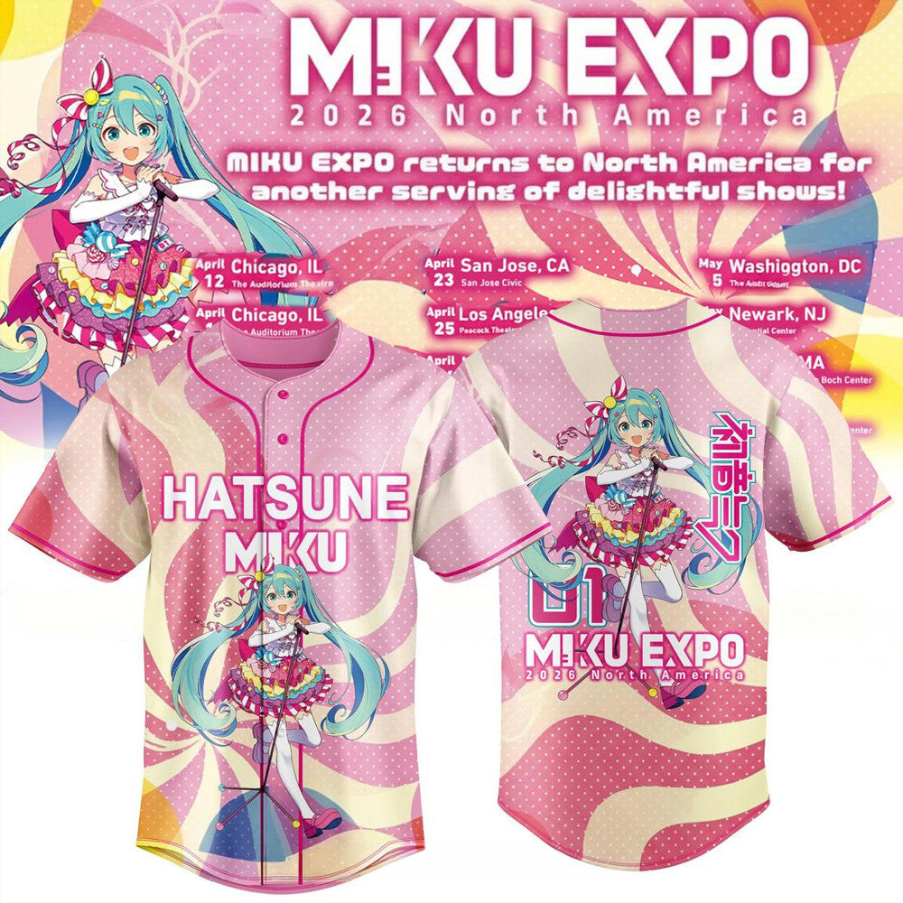 Miku Expo 2026 North America Jersey Hatsune Miku Merch Birthday Gift For Daughter