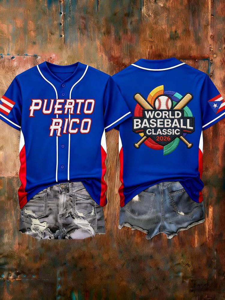 Puerto Rico Baseball 2026 Wbc Jersey Baseball Clothing Present Idea For Friends