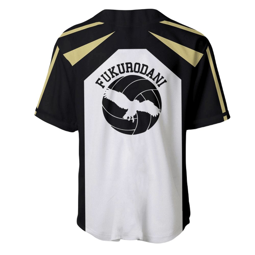 Stylish Fukurodani Volleyball Jersey - Black &amp; White Anime-Inspired Sportswear