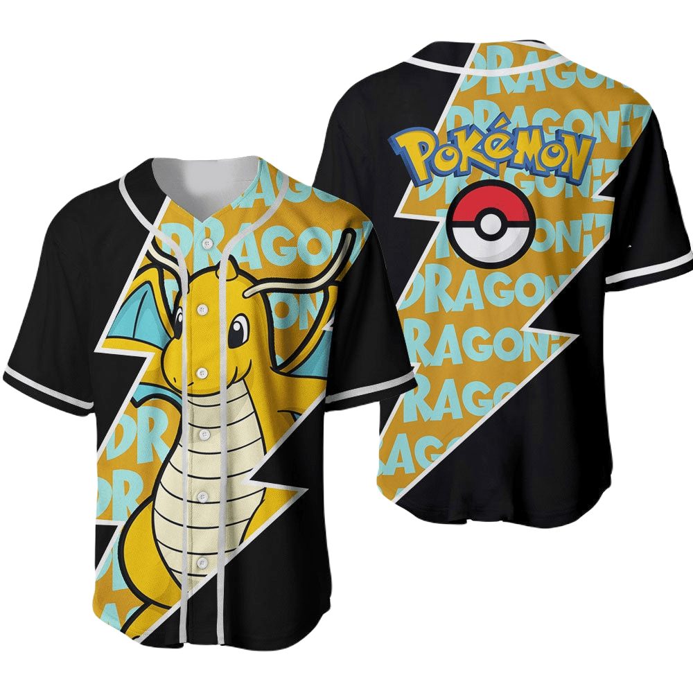 Dragon-Themed Pokemon Baseball Jersey - Vibrant Design For Fans &amp; Collectors