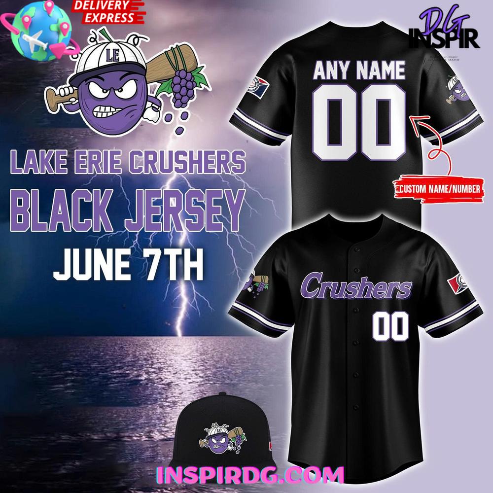 2025 Lake Erie Crushers Edition Black Jersey