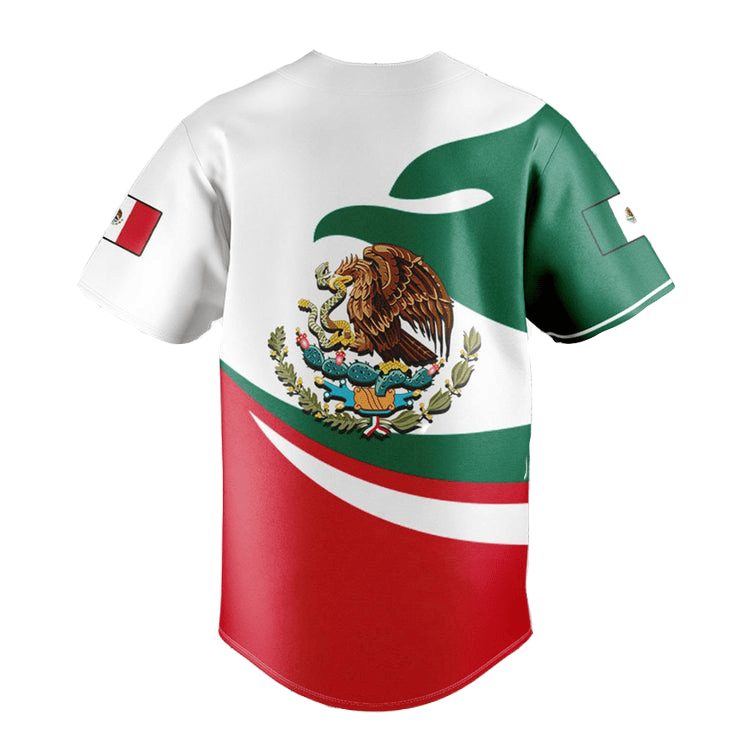 Vibrant Mexico Flag Baseball Jersey - Unisex Sportswear, Support With Style!