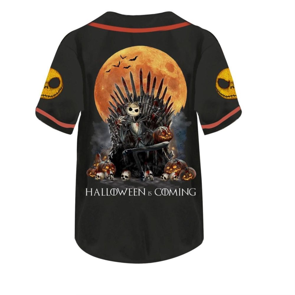 Jack Skellington Baseball Jersey - Stylish Halloween Themed Shirt For Fans – Unisex, Comfortable Fit