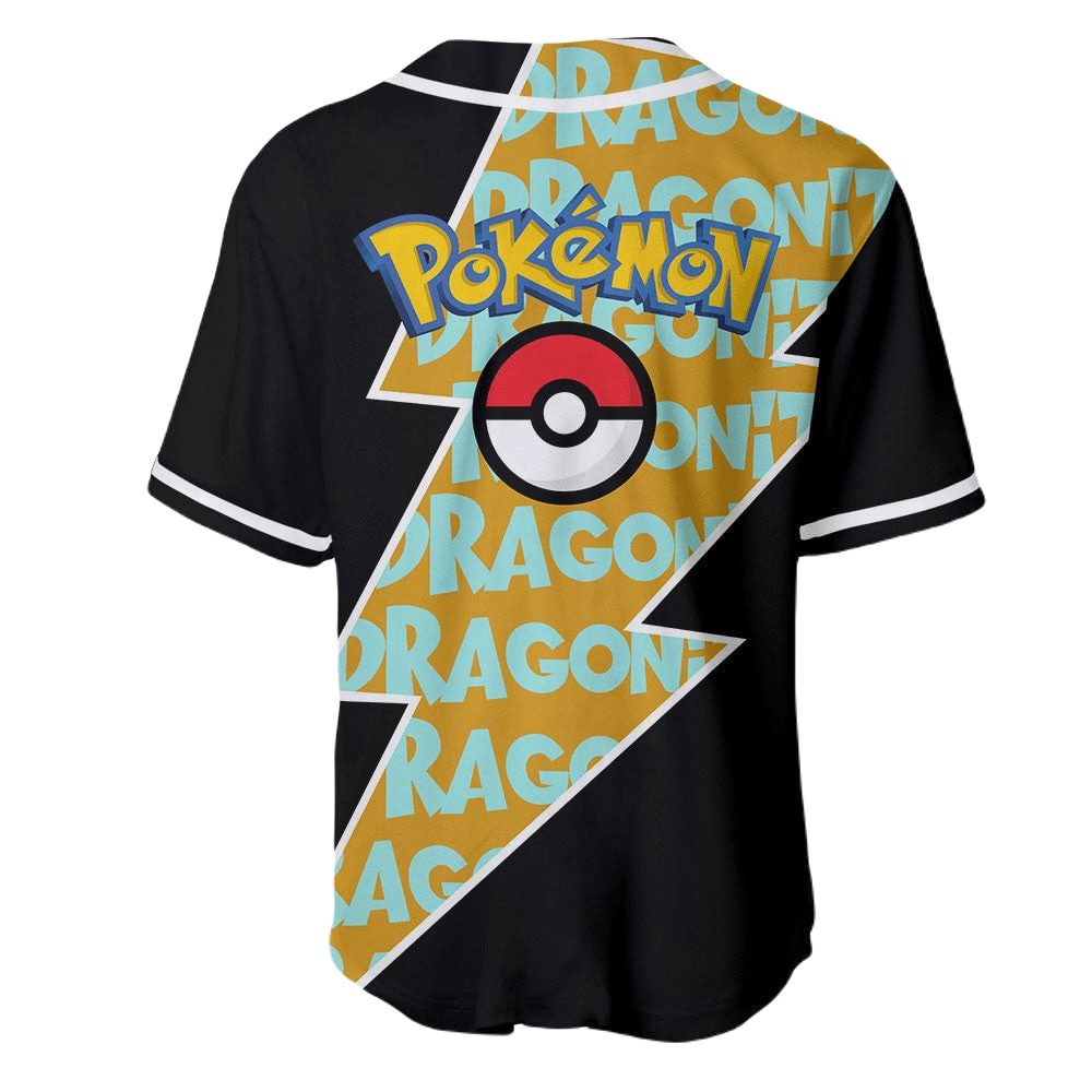 Dragon-Themed Pokemon Baseball Jersey - Vibrant Design For Fans &amp; Collectors
