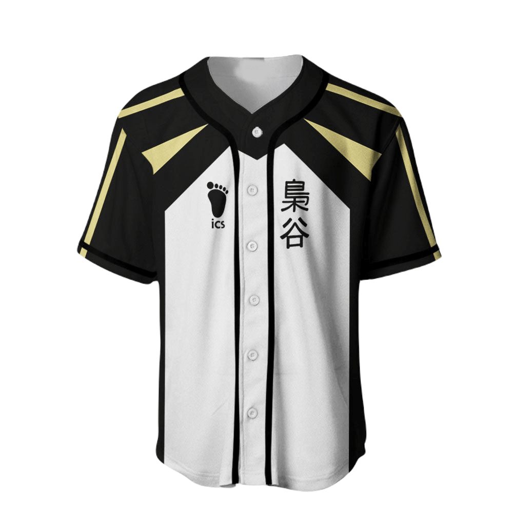 Stylish Fukurodani Volleyball Jersey - Black &amp; White Anime-Inspired Sportswear