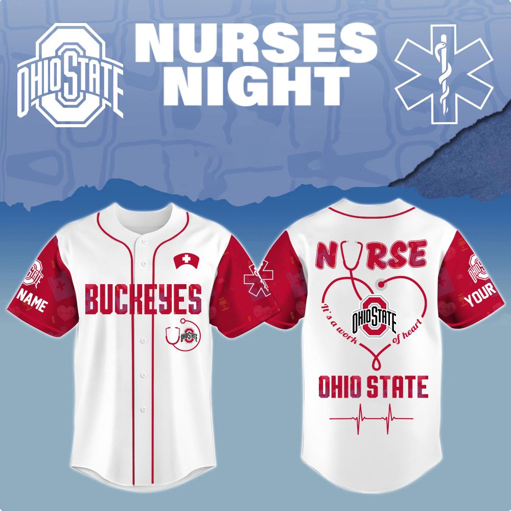 Ohio State Buckeyes College Football X Nurse Special Edition - 3D Baseball Jersey