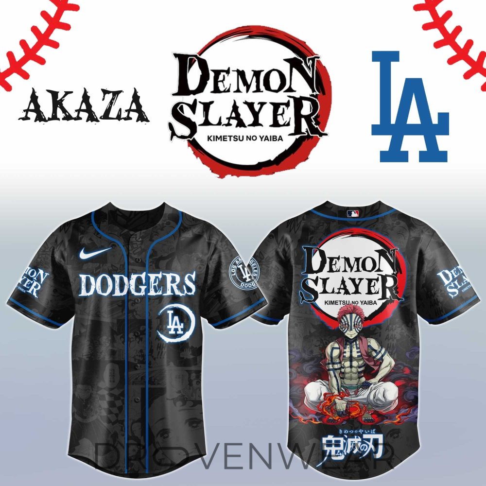 Akaza Demon Slayer Los Angeles Anime Baseball Jersey