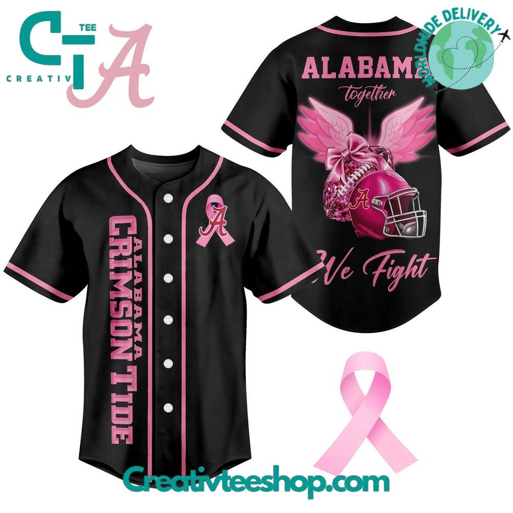 Alabama Crimson Tide Together We Fight Cancer Baseball Jersey