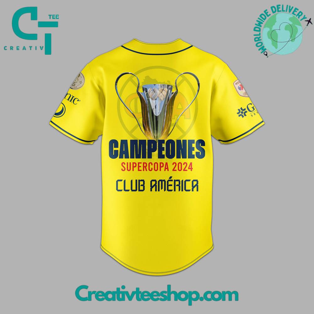 Club America Campeones Supercopa 2024 Baseball Jersey