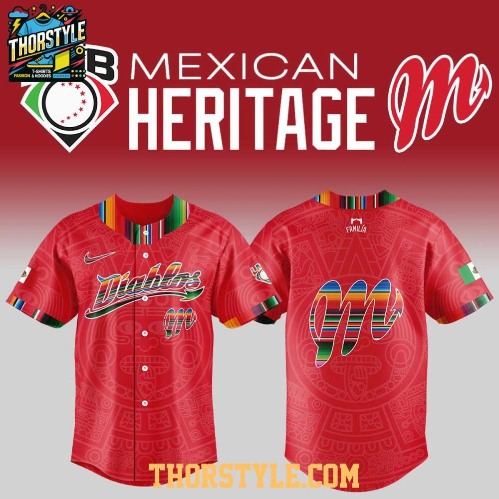 Diablos Rojos Del México Mexican Heritage 2025 Celebration Baseball Jersey