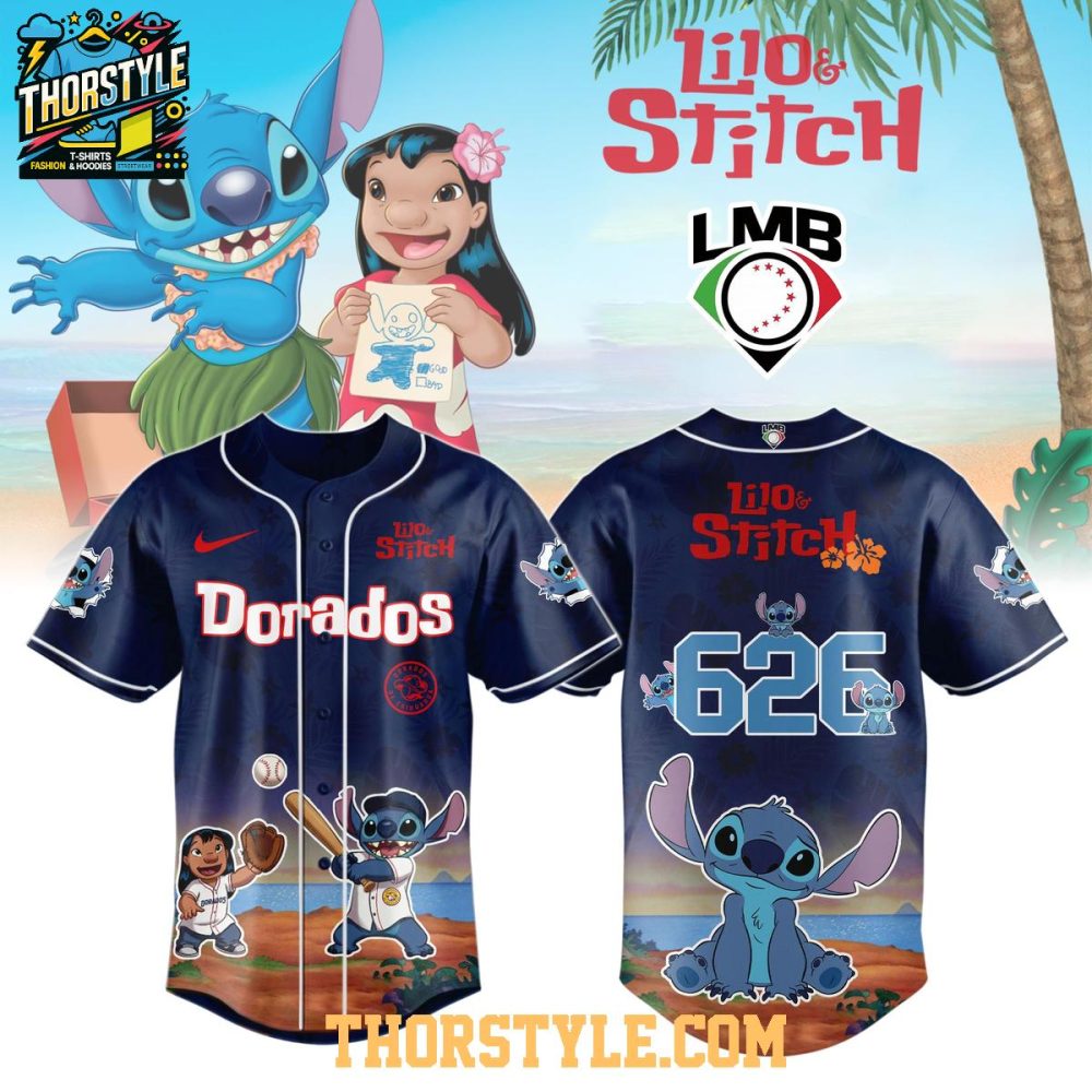 Dorados De Chihuahua X Lilo &amp; Stitch The Memories Disney 2025 Baseball Jersey