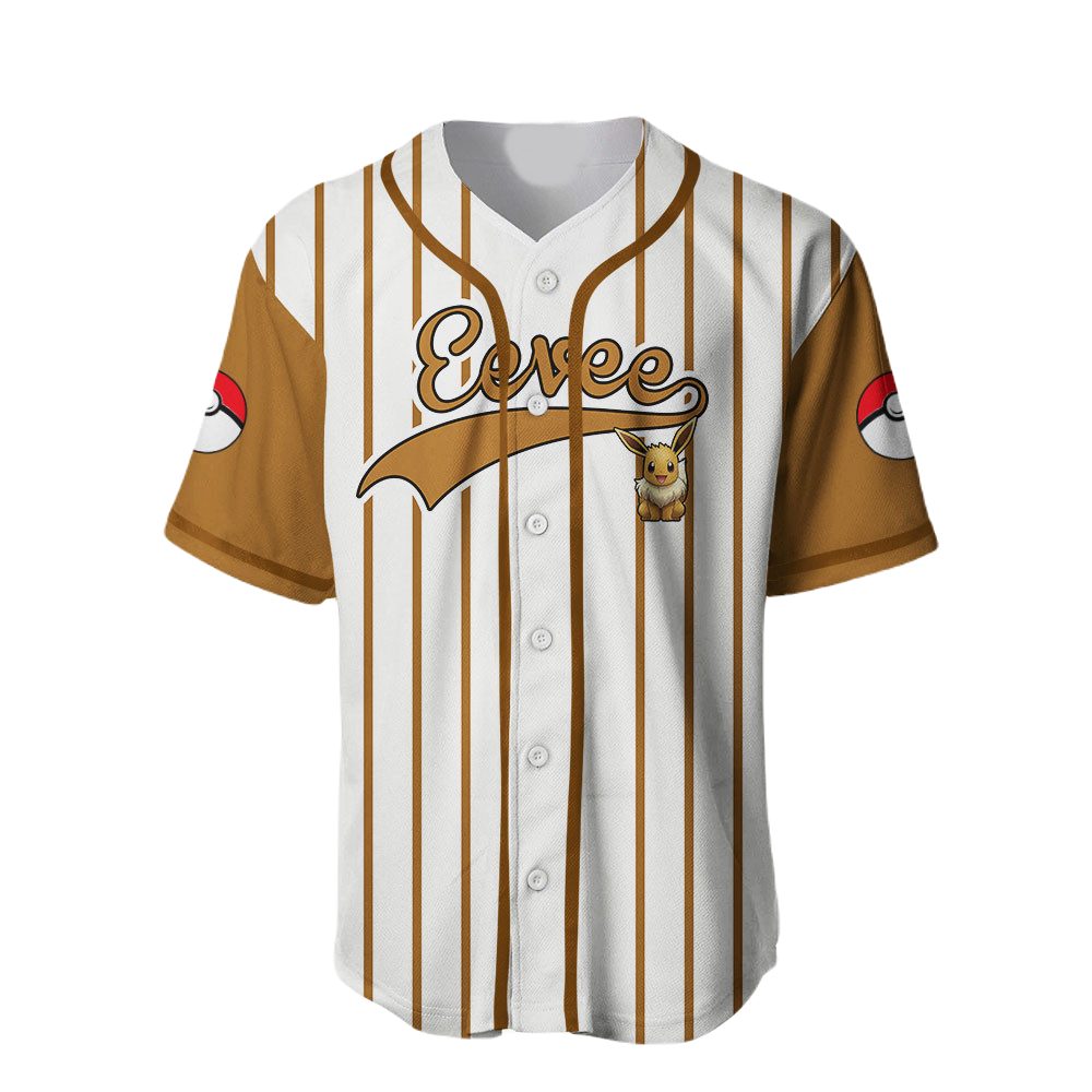 Stylish Eevee Baseball Jersey - Unisex Premium Quality Pokémon Fan Shirt