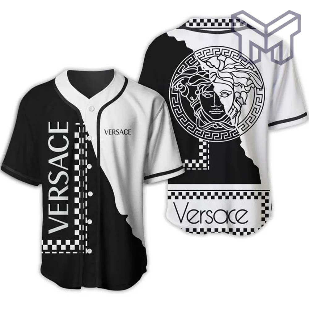 Gianni Versace Black White Baseball Jersey Shirt Luxury Clothing Clothes Sport For Men Women Hot