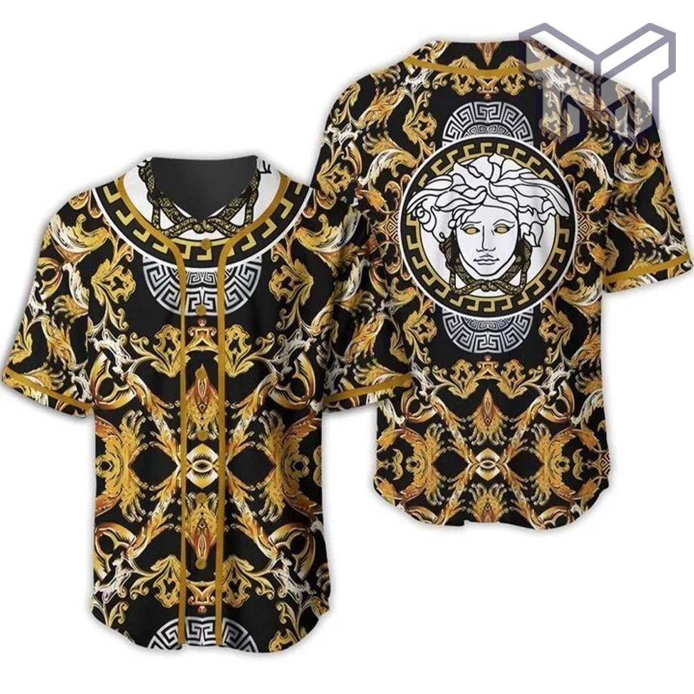 Gianni Versace Gold Baseball Jersey Shirt Luxury Clothing Clothes Sport For Men Women Hot  Type01