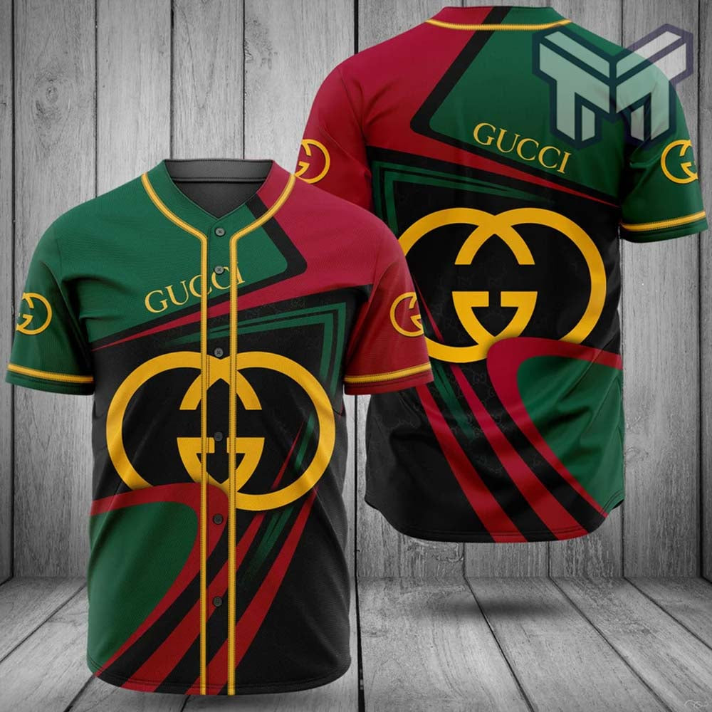 Gucci Green Baseball Jersey Shirt Luxury Clothing Clothes Sport For Men Women Hot  Type04