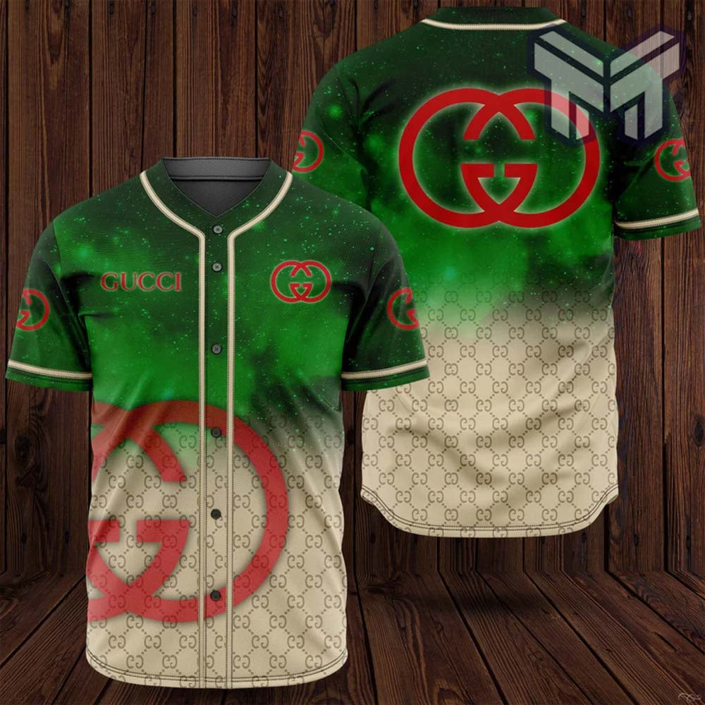 Gucci Green Baseball Jersey Shirt Luxury Clothing Clothes Sport For Men Women Hot  Type05