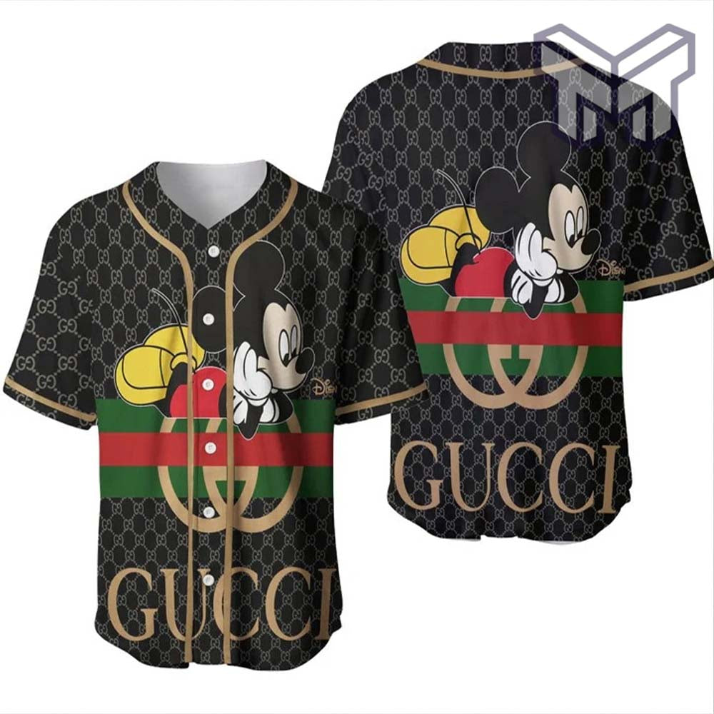 Gucci Mickey Mouse Baseball Jersey Shirt Luxury Clothing Clothes Sport For Men Women Hot  Type01
