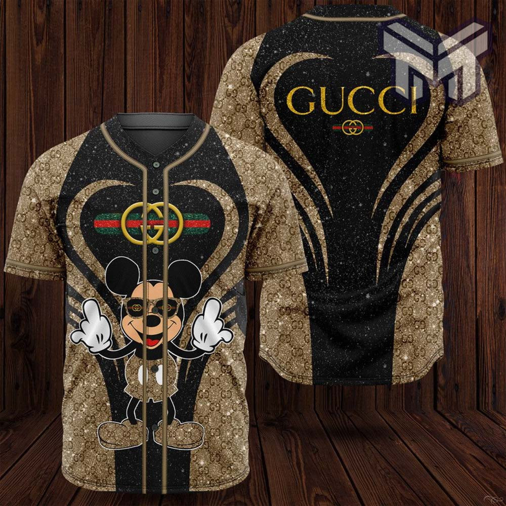 Gucci Mickey Mouse Baseball Jersey Shirt Luxury Clothing Clothes Sport For Men Women Hot