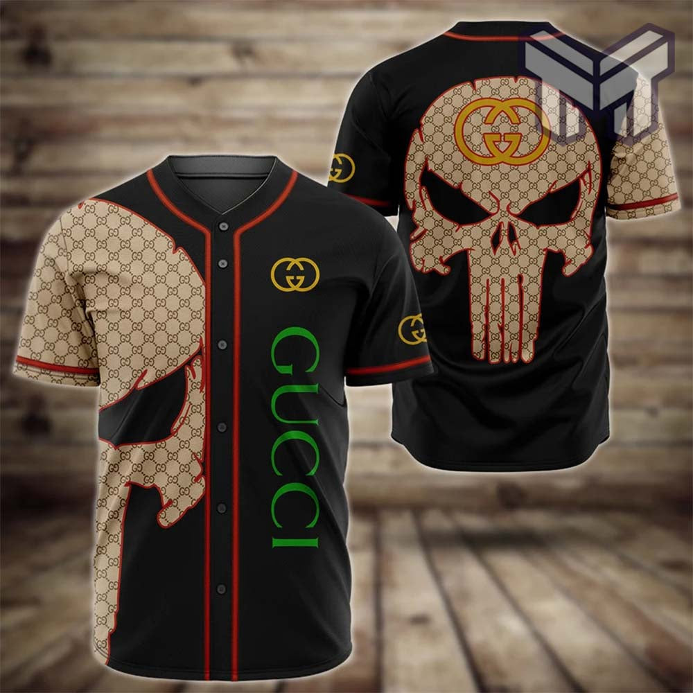 Gucci Skull Baseball Jersey Shirt Luxury Clothing Clothes Sport Outfit For Men Women Hot