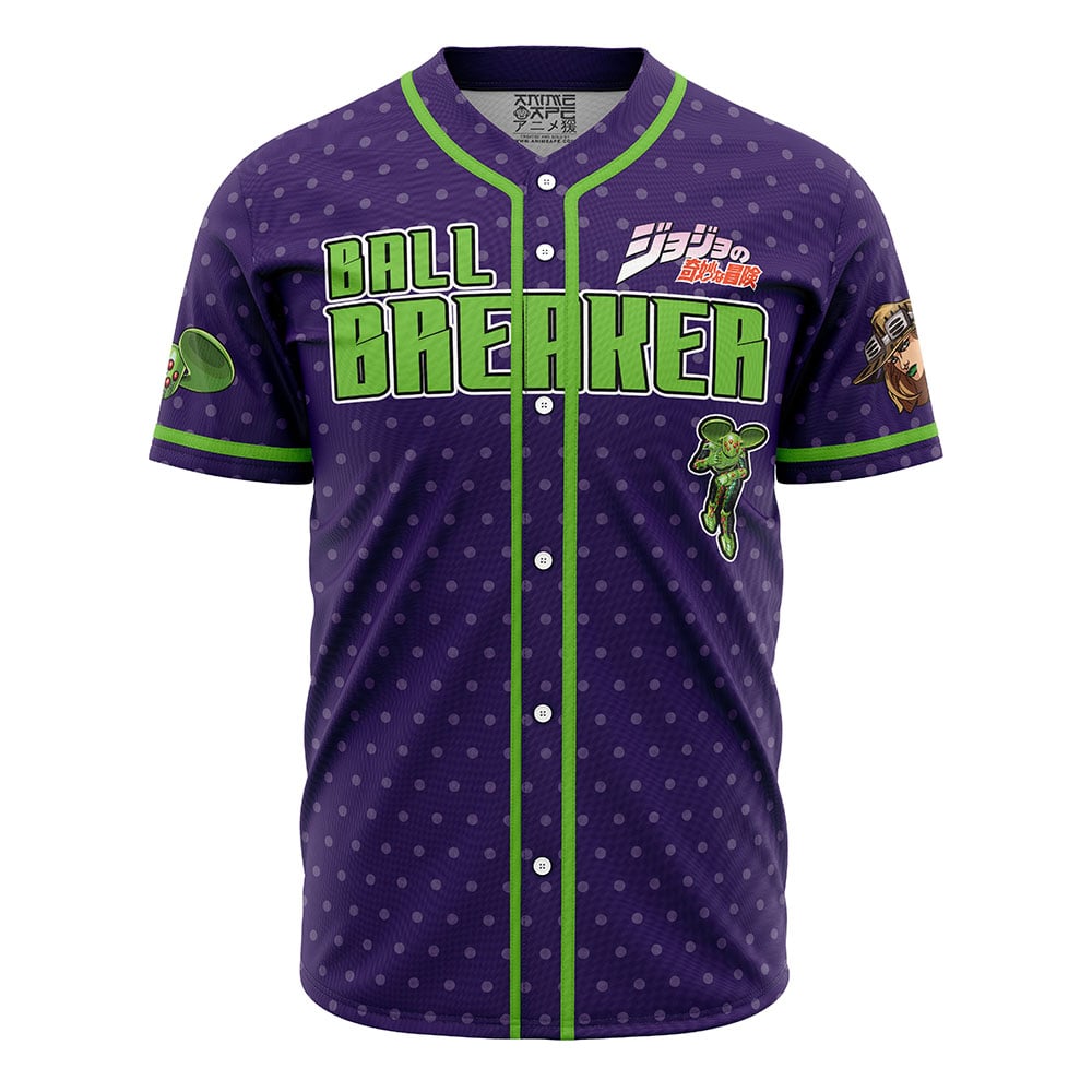 Gyro Zeppeli Ball Breaker Jojo’S Bizarre Adventure Baseball Jersey