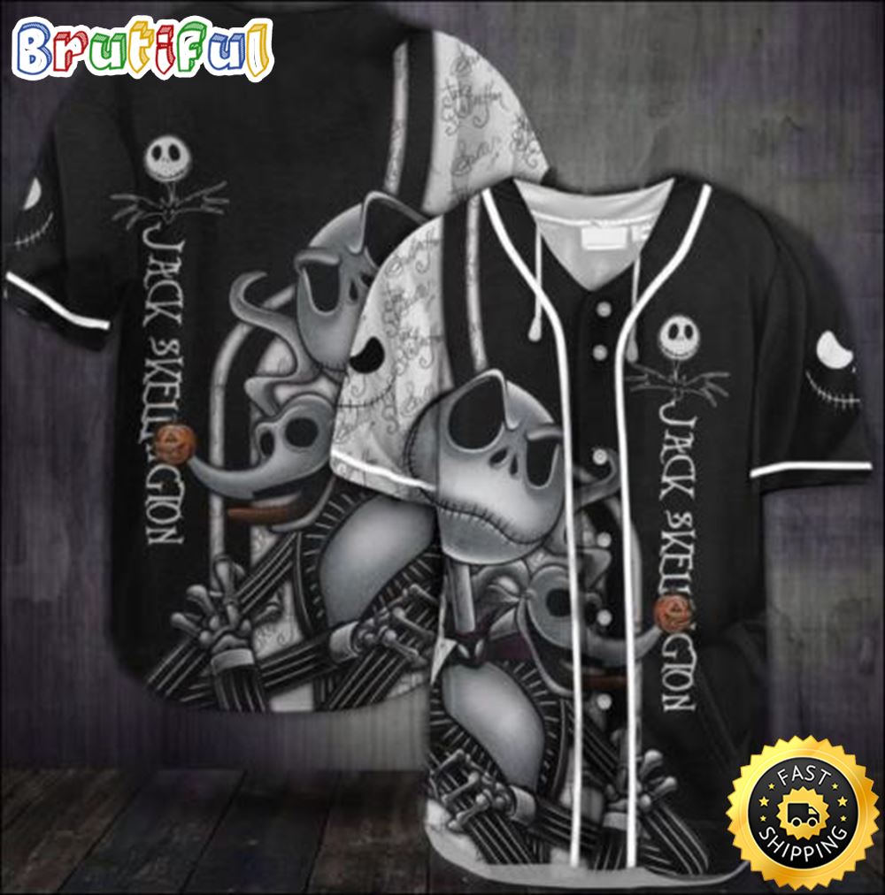 Halloween Jack Skellington The King Of Nightmare Baseball Jersey Shirt