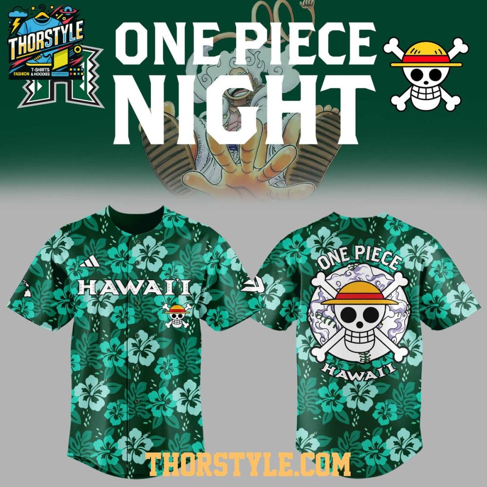 Hawaii Rainbow Warriors X One Piece Hibiscus Night 2026 Baseball Jersey