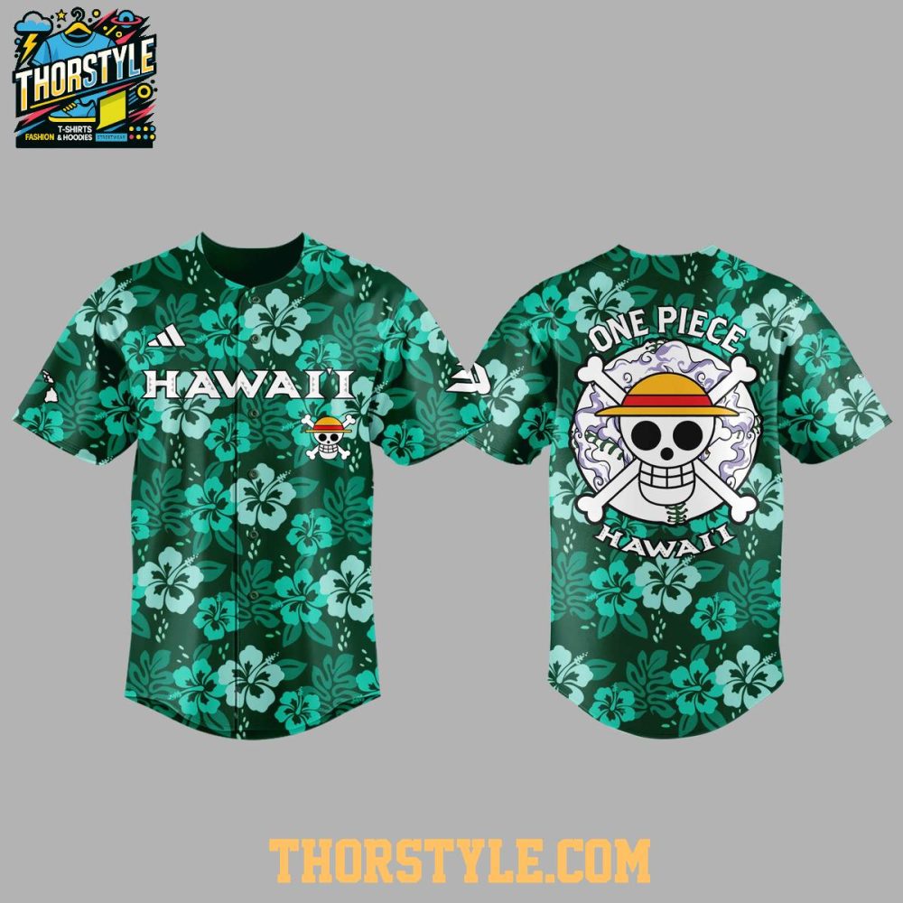 Hawaii Rainbow Warriors X One Piece Hibiscus Night 2026 Baseball Jersey