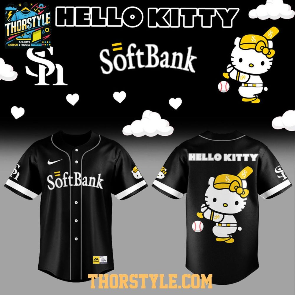 Hello Kitty Fukuoka Softbank Hawks 2025 Professional Spirit Baseball Jersey