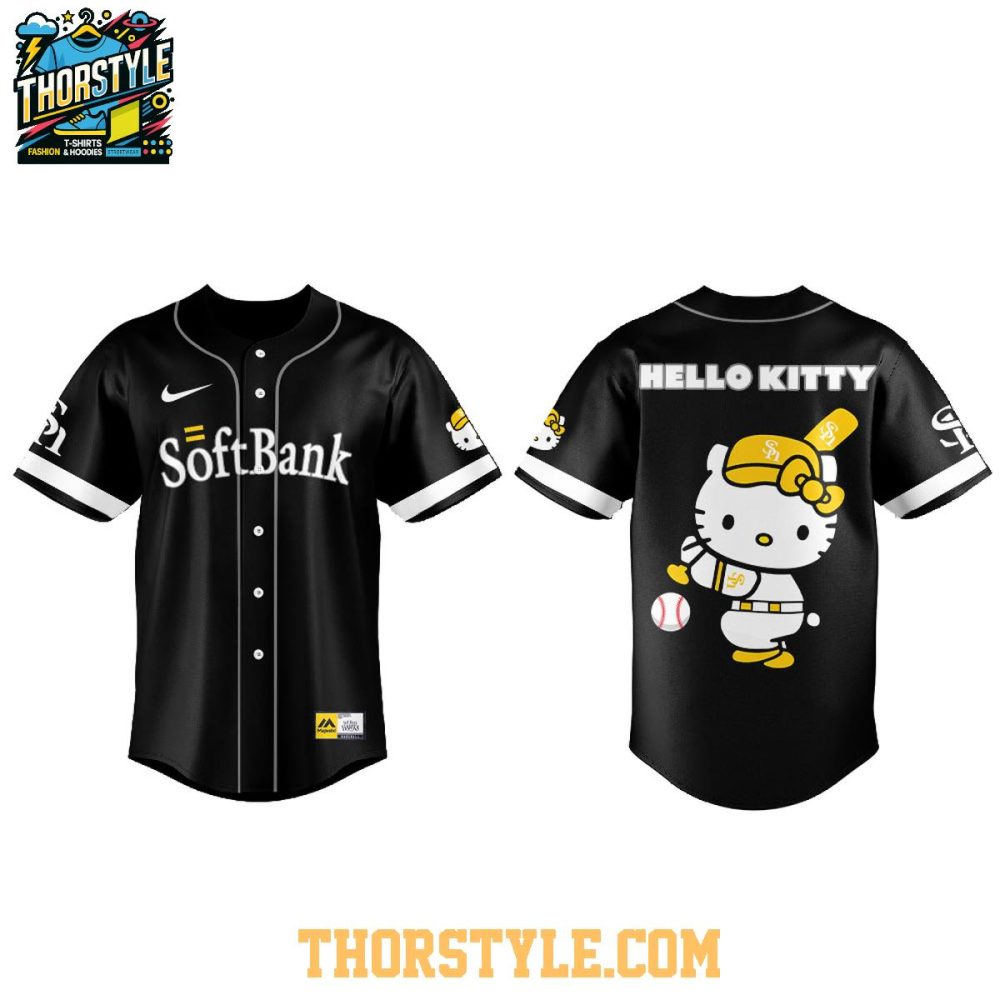Hello Kitty Fukuoka Softbank Hawks 2025 Professional Spirit Baseball Jersey