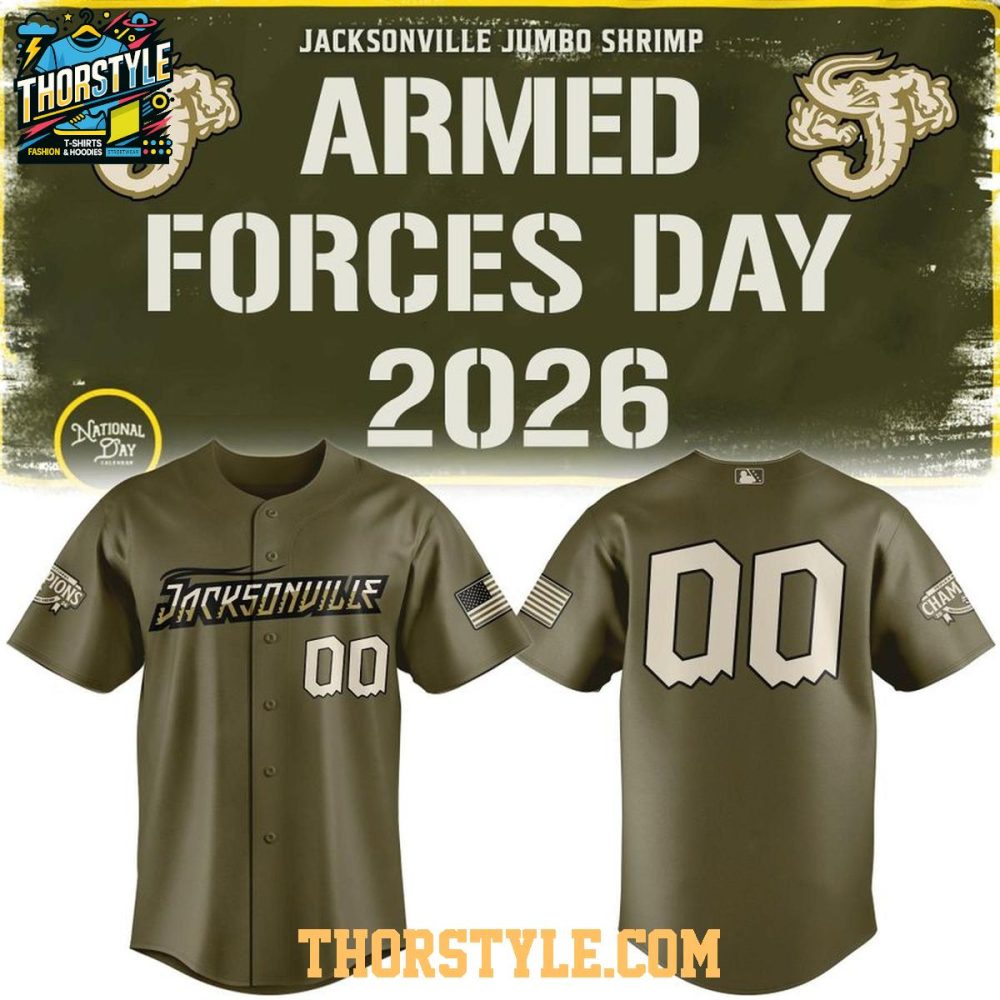 Jacksonville Jumbo Shrimp Armed Forces Day 2026 Baseball Jersey