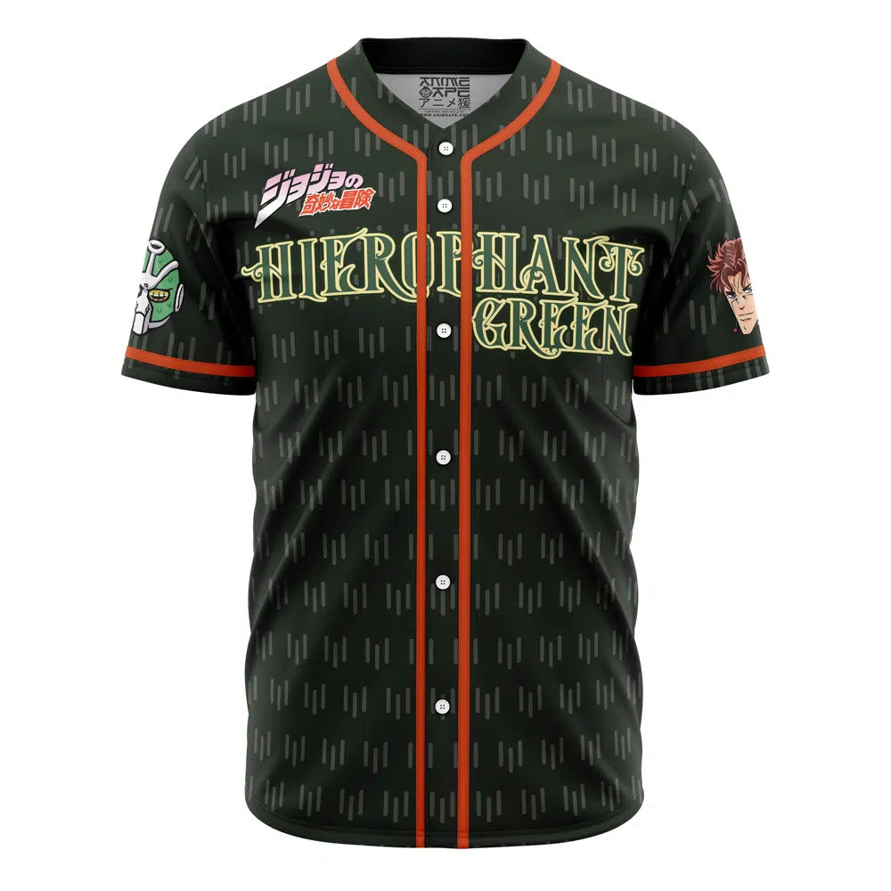 Kakyoin Hierophant Green Jojo’S Bizarre Adventure Baseball Jersey