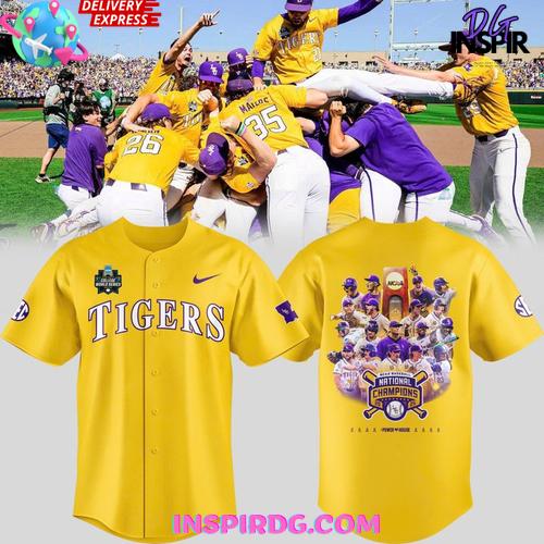 Lsu Tigers 2025 Ncaa Baseball National Champions Limited Baseball Jersey