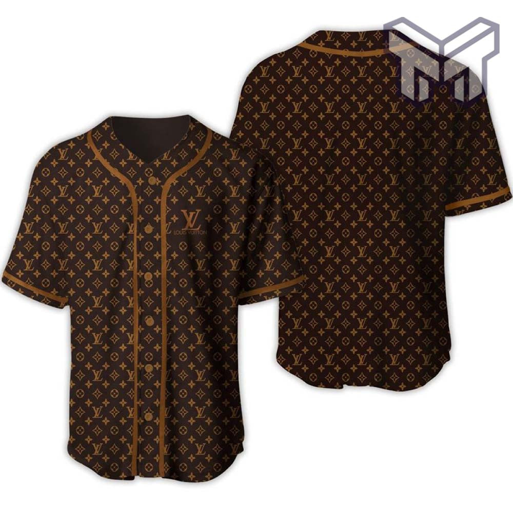 Louis Vuitton Monogram Baseball Jersey Shirt Lv Luxury Clothing Clothes Sport For Men Women Hot  Type01
