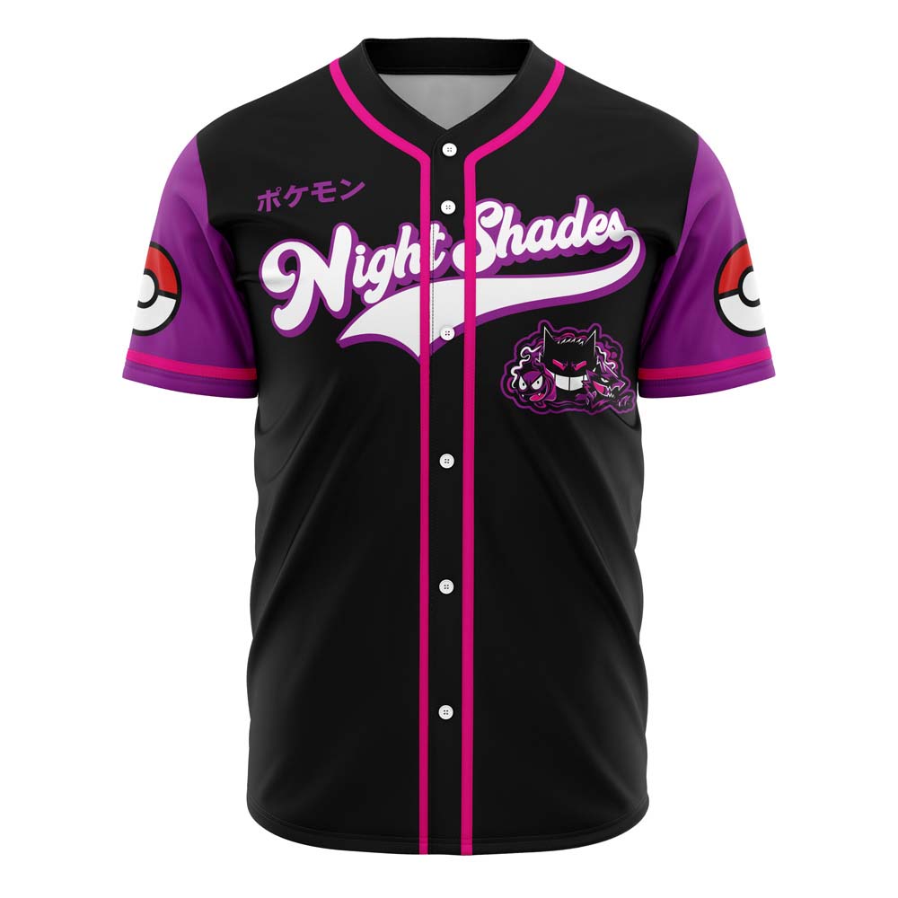 Limited Edition Night Shades Baseball Jersey - Bold Black &amp; Purple Design