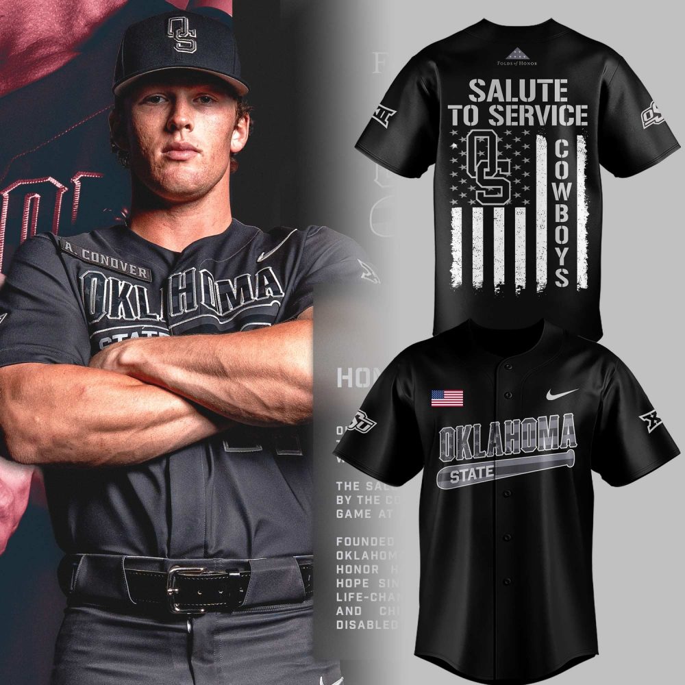 Oklahoma State Cowboys Salute To Service 2026 Limited Edition Baseball Jersey Black