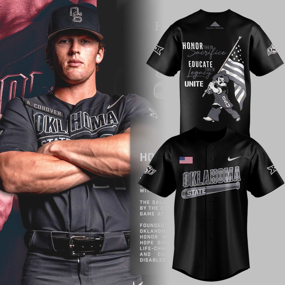 Oklahoma State Cowboys Salute To Service 2026 Limited Edition Baseball Jersey Black Version 2