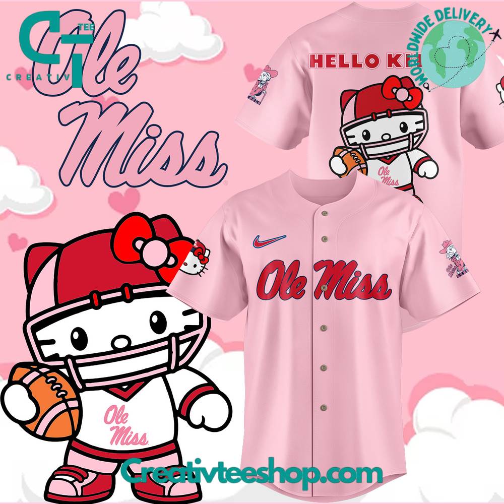 Ole Miss Rebels Football X Hello Kitty Pink Jersey