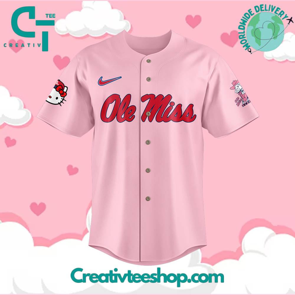 Ole Miss Rebels Football X Hello Kitty Pink Jersey