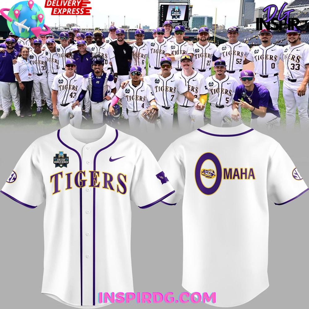 Omaha Men'S College World Series Osu Tigers Baseball Jersey