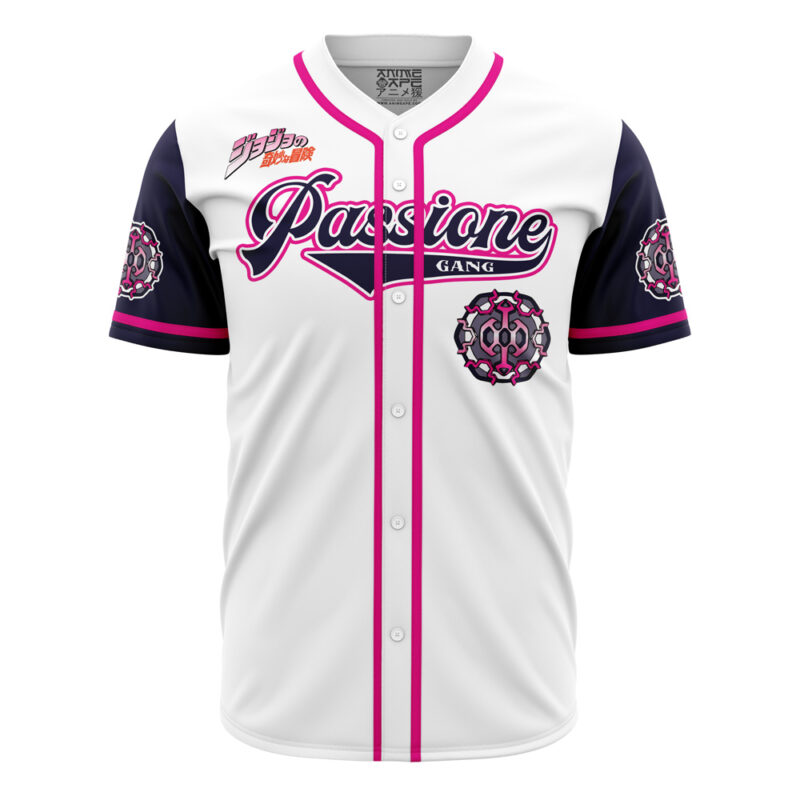 Passione Gang Golden Wind Jojo’S Bizarre Adventure Baseball Jersey