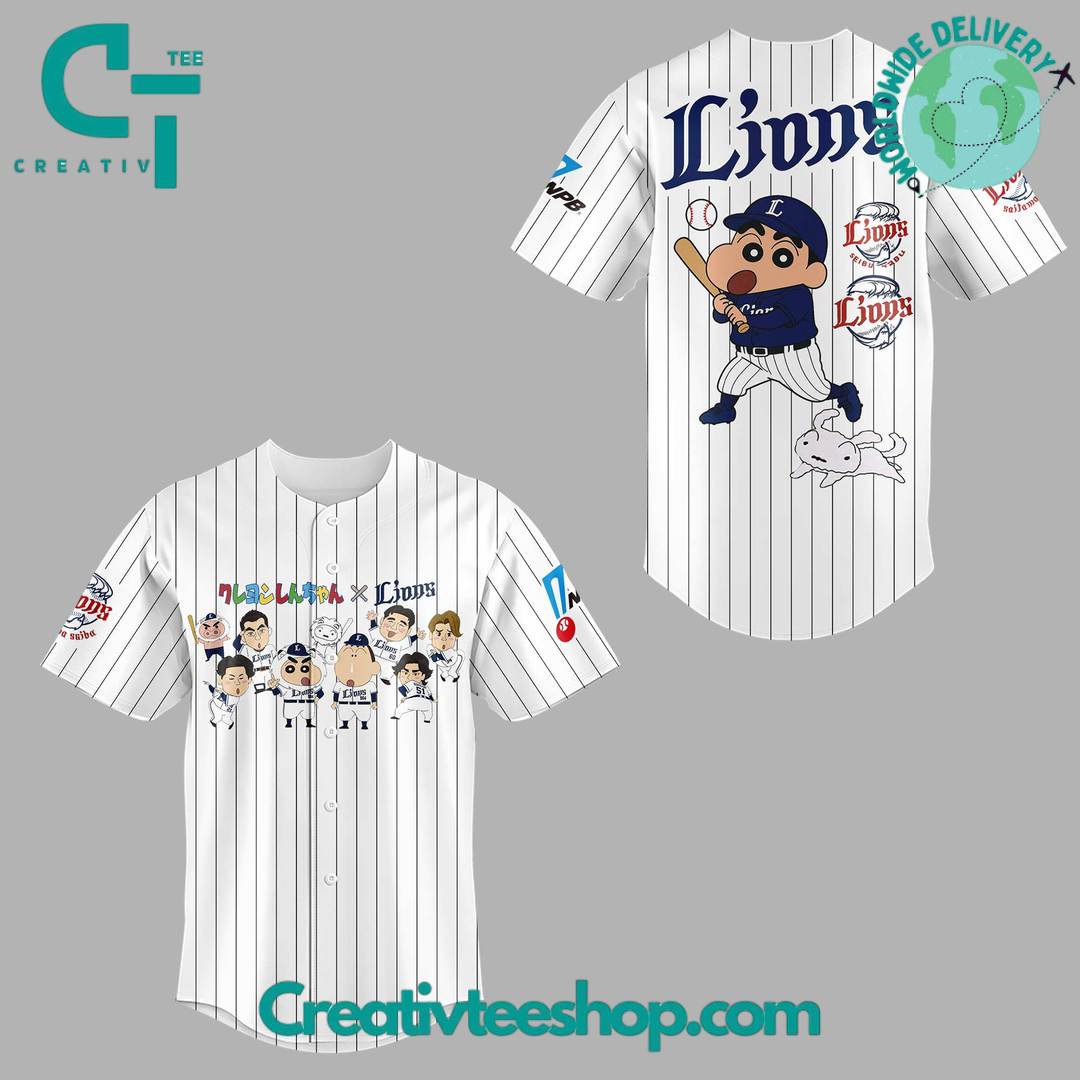 Saitama Seibu Lions X Crayon Shinchan Game 2025 Baseball Jersey