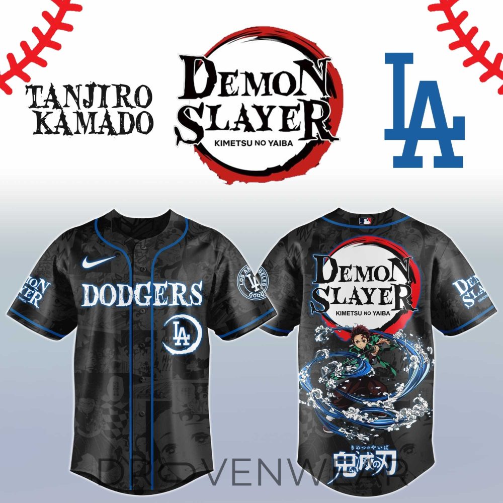 Tanjiro Kamado Demon Slayer Los Angeles Anime Baseball Jersey