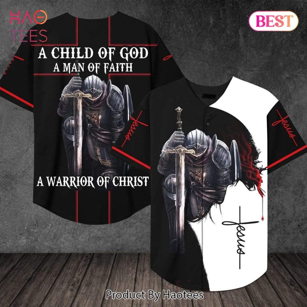 Christian Warrior Baseball Jersey - Faith Armor Apparel For Believers , Haotees