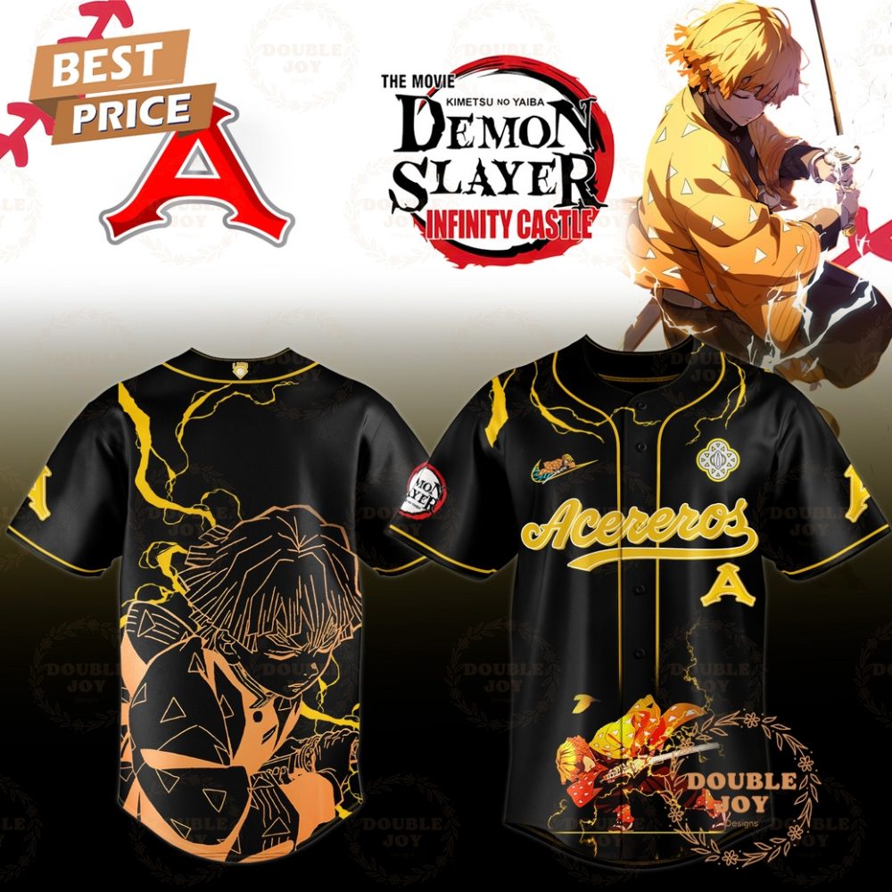 Acereros De Monclova X Demon Slayer Zenitsu Limited Edition 2025 Baseball Jersey