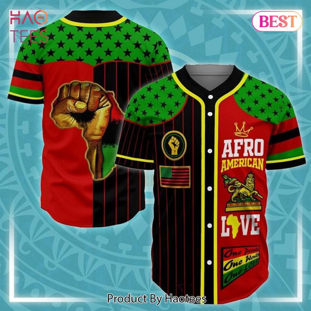 Vibrant Afro American Cultural Baseball Jersey - Bold Design &amp; Comfort