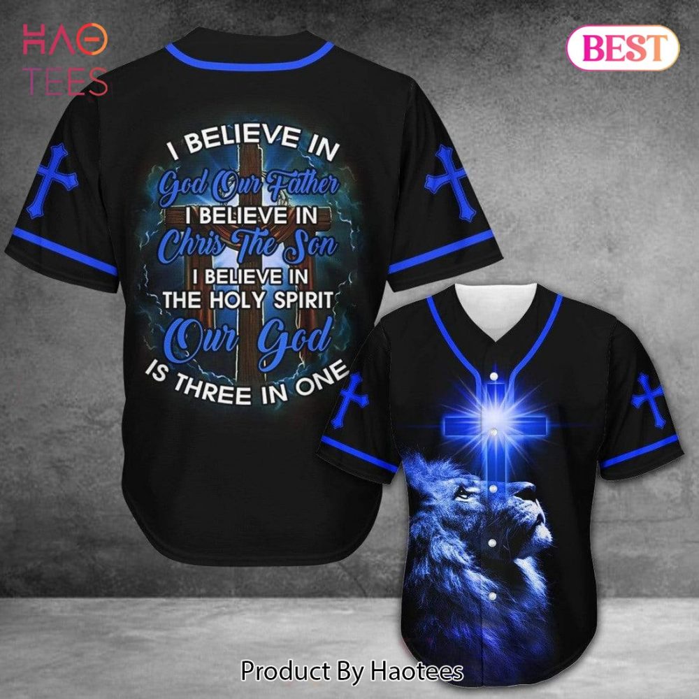 Faith-Inspired Lion &amp; Cross Baseball Jersey – Bold Christian Apparel By Haotees